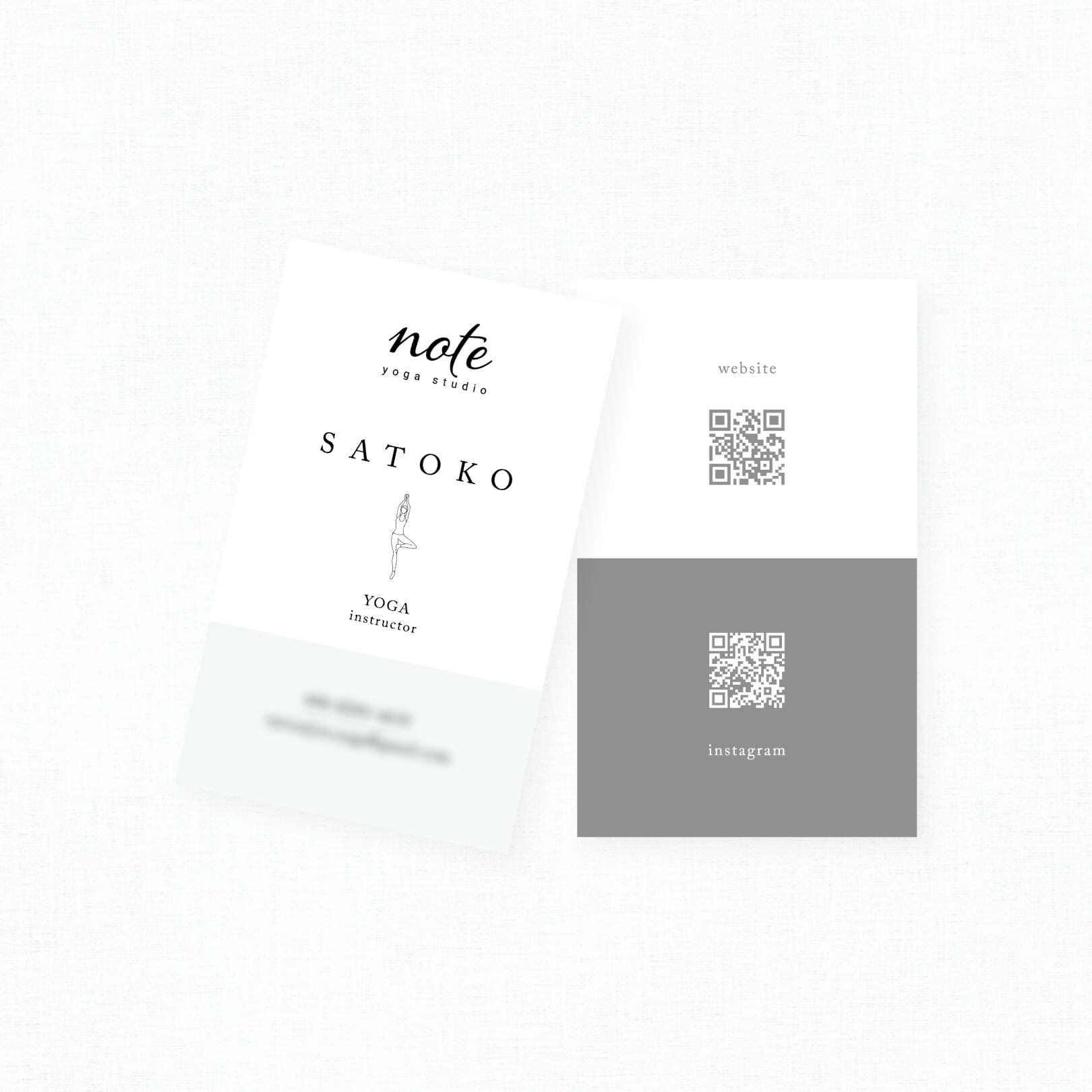 ナマステデザインラボの制作実績　yogastudio note様│名刺
